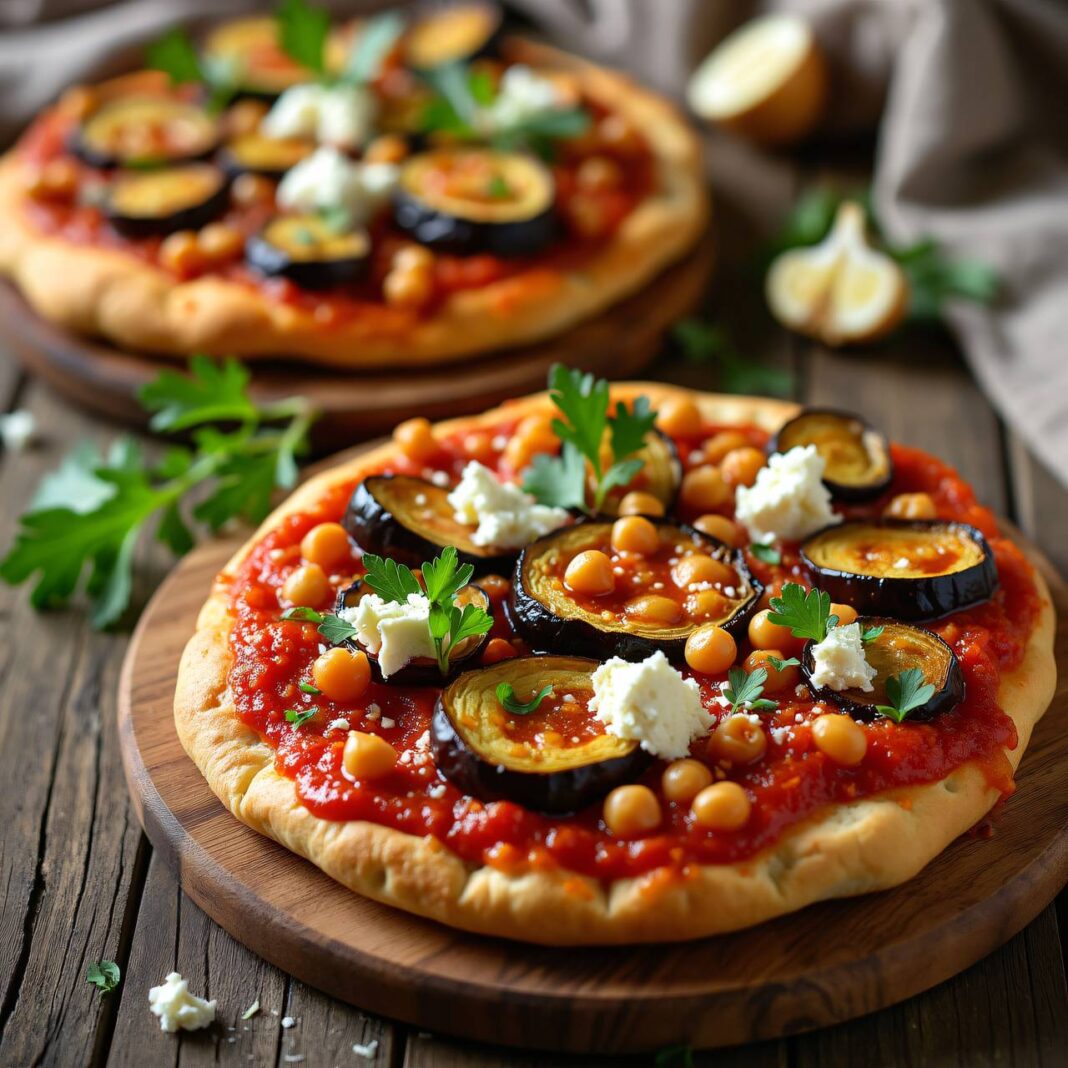 Kichererbsen-Frischkäse-Pizzette Rezept Kichererbsen-Frischkäse-Pizzette Rezept