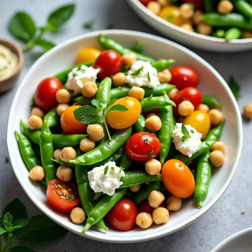 Kichererbsen-Kefen-Salat Rezept Kichererbsen-Kefen-Salat Rezept