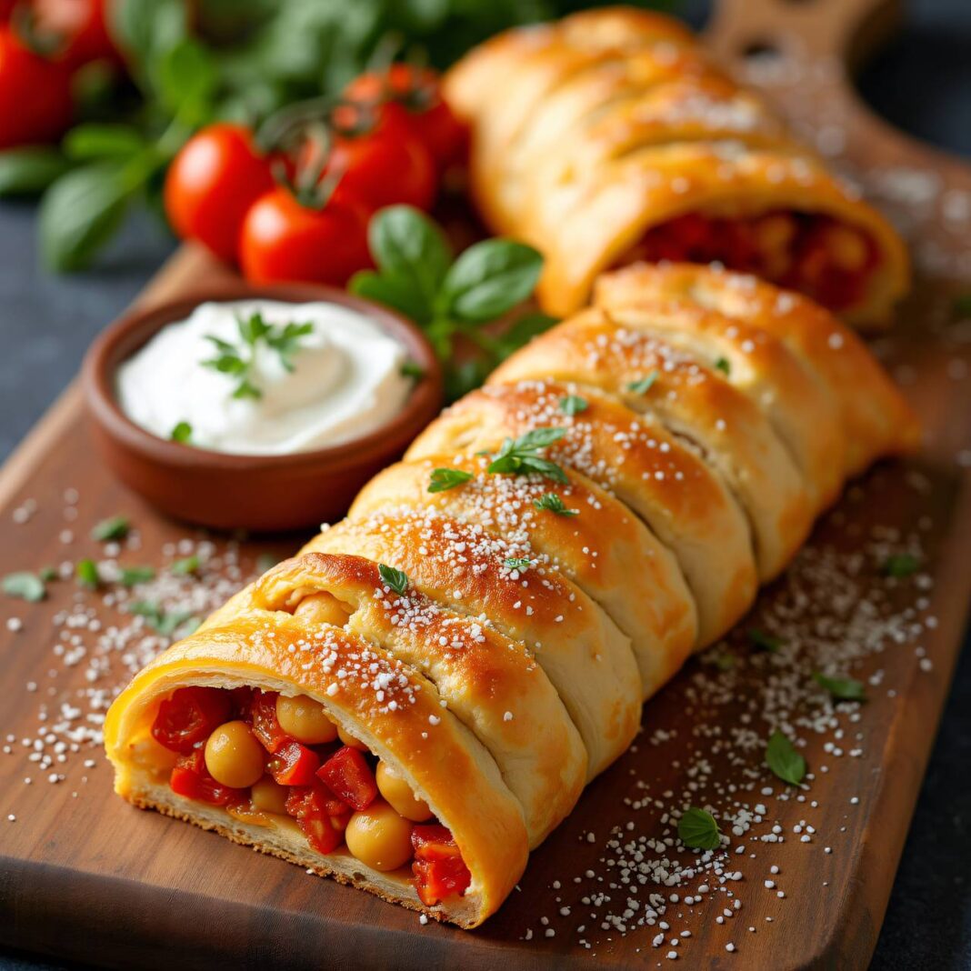 Kichererbsen-Tomaten-Strudel Rezept Kichererbsen-Tomaten-Strudel Rezept