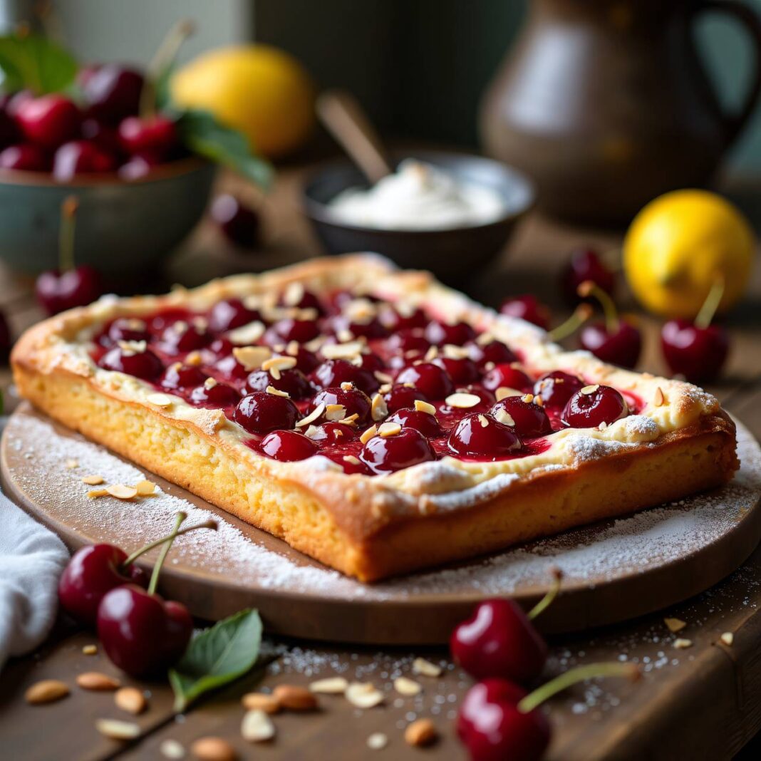 Kirschen-Blechkuchen Rezept Kirschen-Blechkuchen Rezept