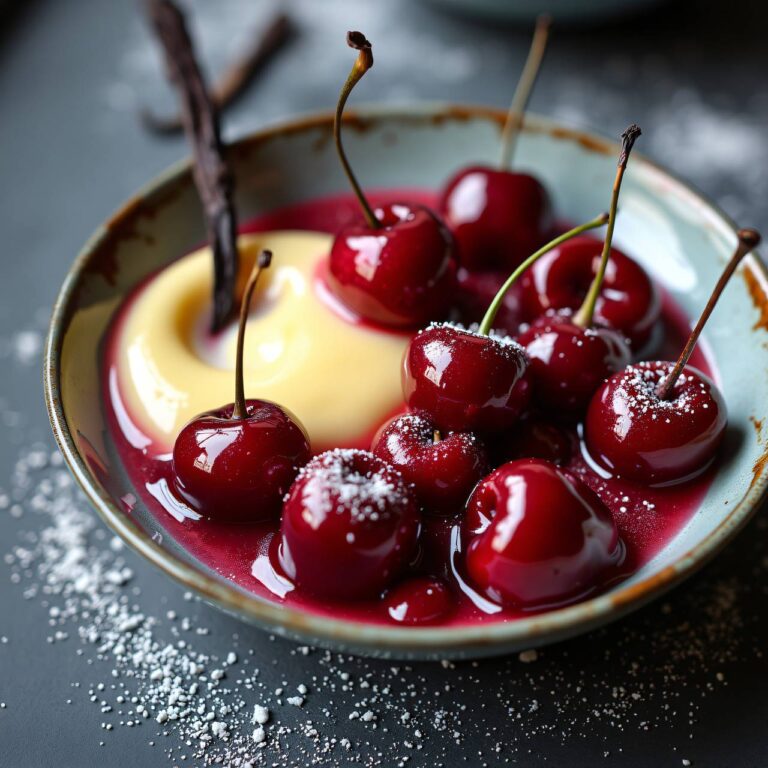 Kirschen mit Sabayon Rezept