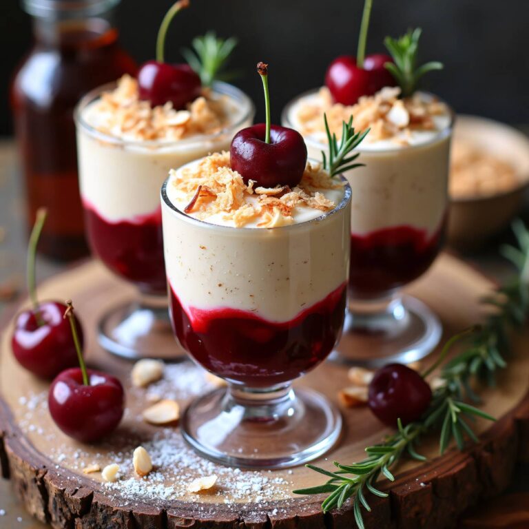 Kirschen-Rosmarin-Parfait Rezept