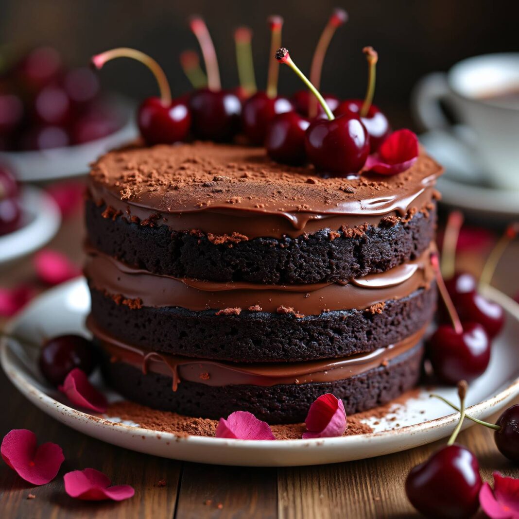 Kirschen-Schokoladen-Torte Rezept Kirschen-Schokoladen-Torte Rezept