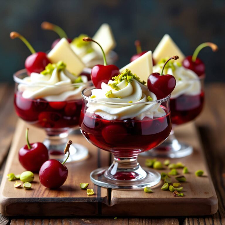 Kirschenkompott mit Schokoladenrahm Rezept