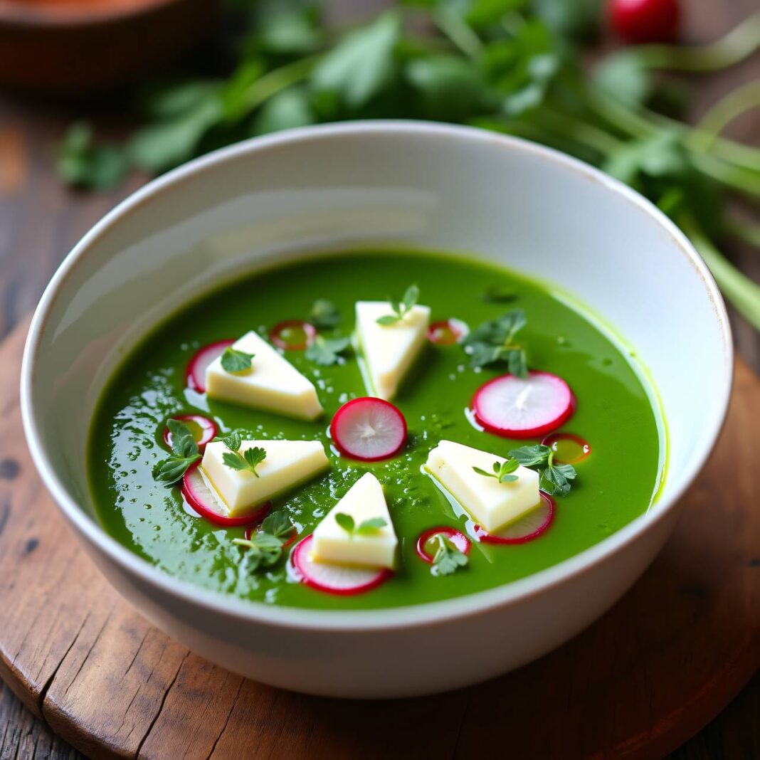 Knackig grüne Kressesuppe Rezept Knackig grüne Kressesuppe Rezept