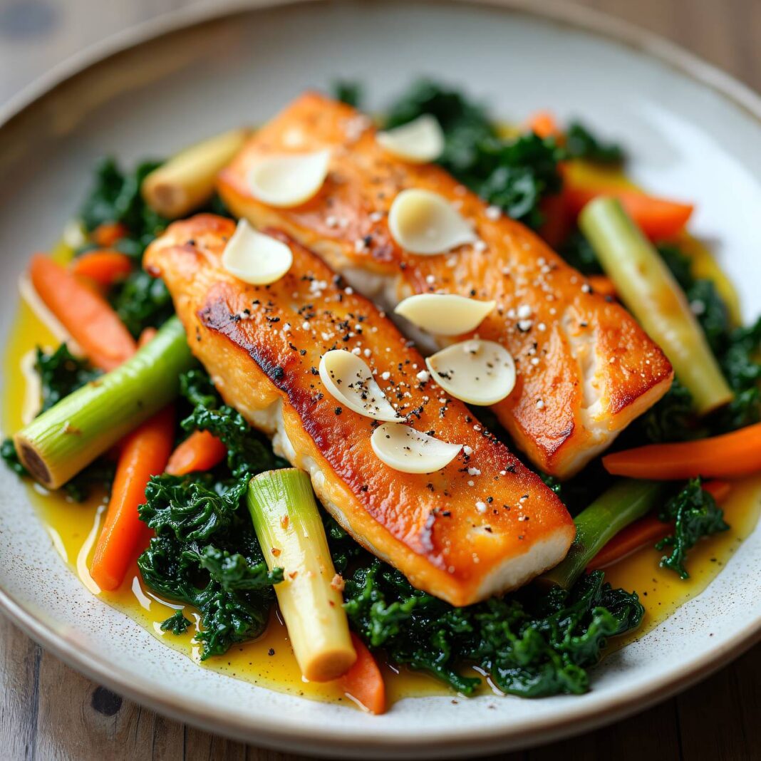 Knusperfisch auf Gemüse Rezept Knusperfisch auf Gemüse Rezept