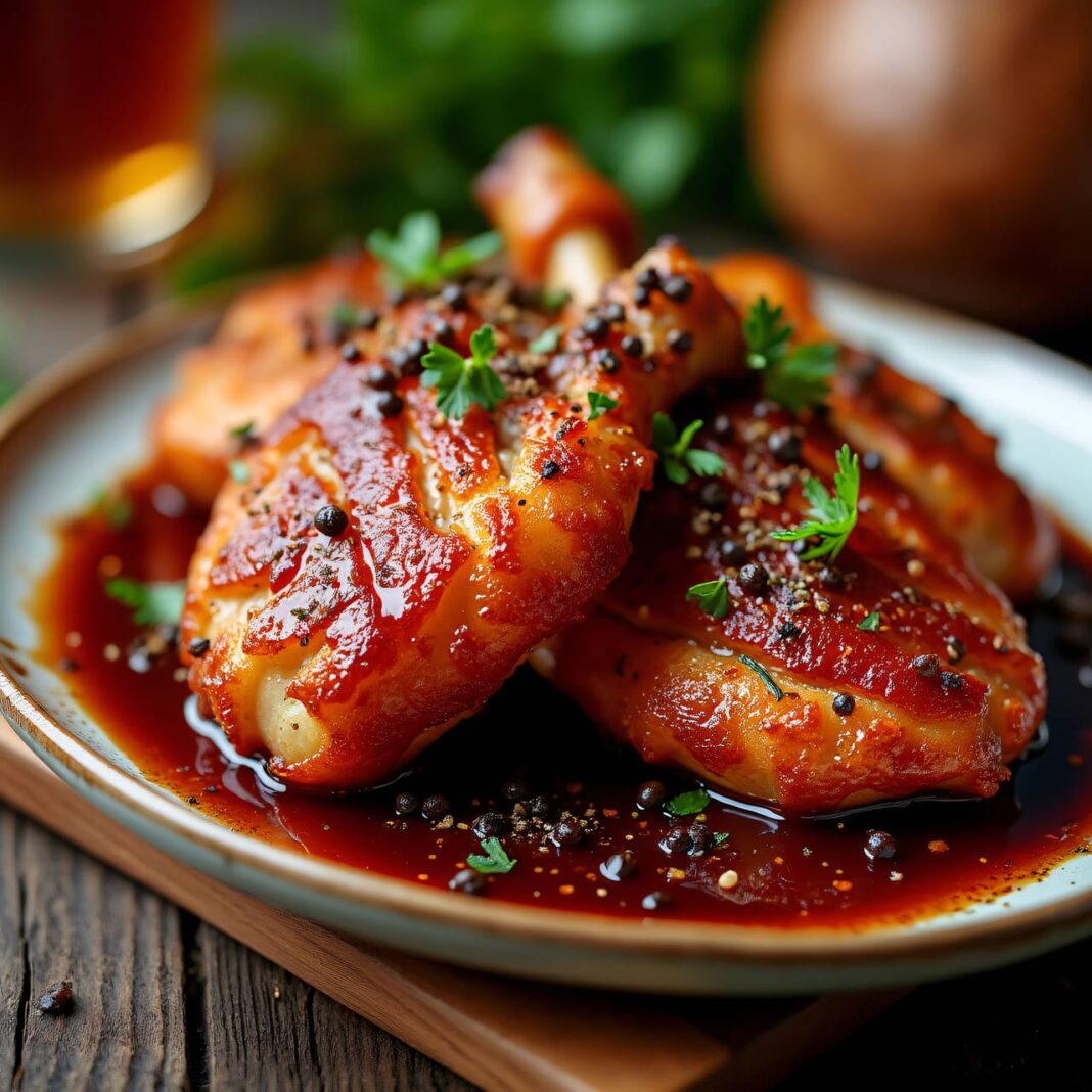 Knusprige Schweinshaxe mit Biersauce Rezept Knusprige Schweinshaxe mit Biersauce Rezept