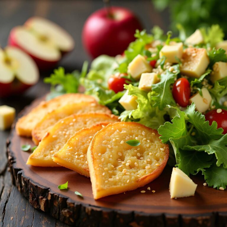 Knuspriger Käse und fruchtiger Salat Rezept
