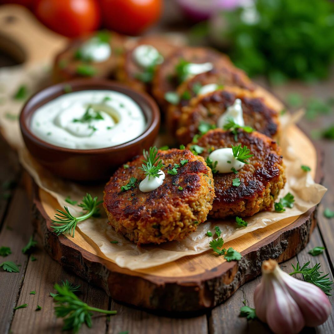 Köfte mit Joghurt-Knoblauch-Sauce (Hackfleischplätzli) Rezept Köfte mit Joghurt-Knoblauch-Sauce (Hackfleischplätzli) Rezept