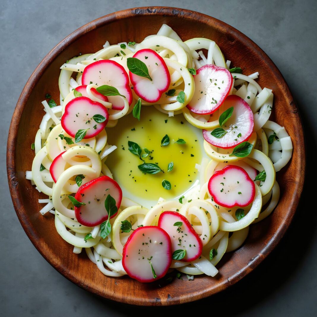 Kohlrabisalat mit Bärlauch-Eier-Vinaigrette Rezept Kohlrabisalat mit Bärlauch-Eier-Vinaigrette Rezept