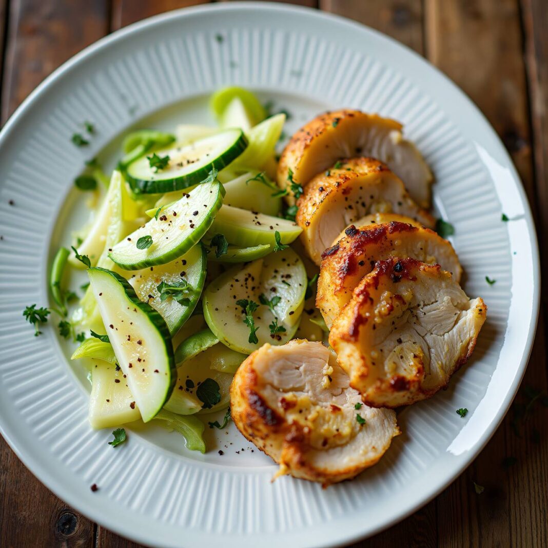 Kohlrabisalat mit Hühnerbrust Rezept Kohlrabisalat mit Hühnerbrust Rezept