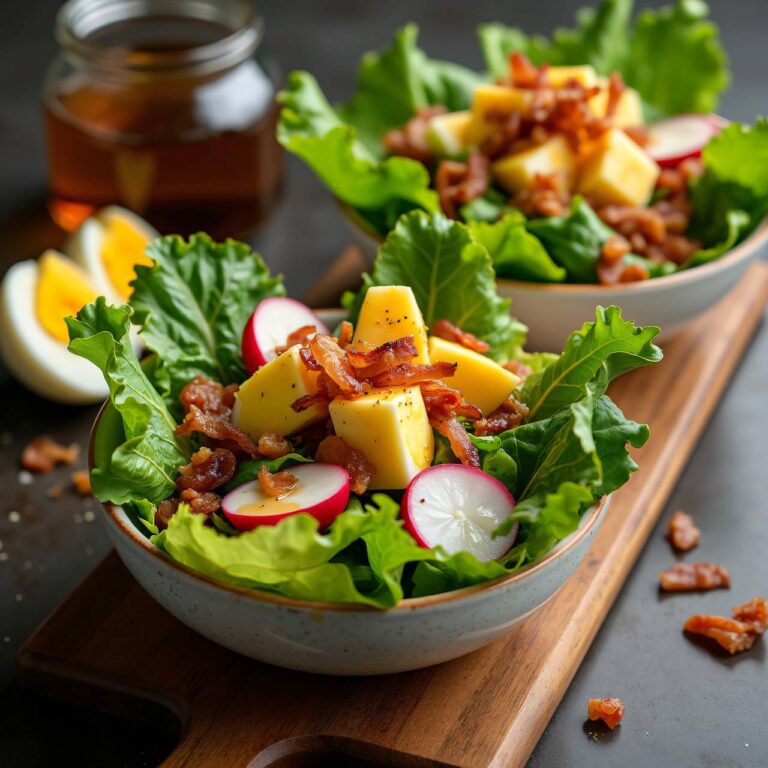 Kopfsalatherzen an Radieschen-Vinaigrette Rezept