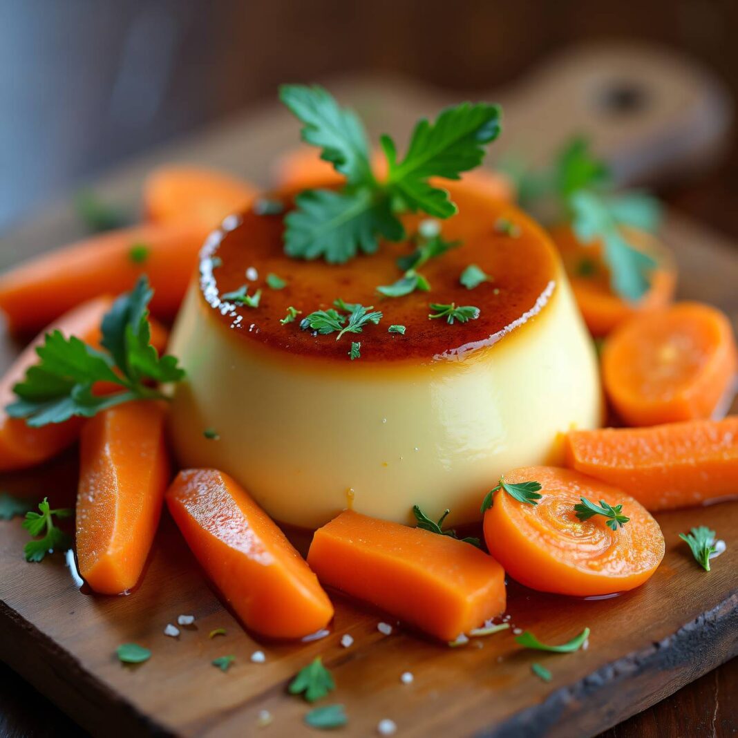 Kräuterflan auf Karottengemüse Rezept Kräuterflan auf Karottengemüse Rezept