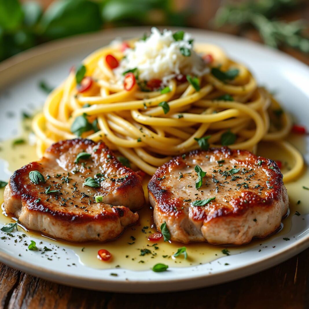 Kräuternudeln zu Koteletts Rezept Kräuternudeln zu Koteletts Rezept