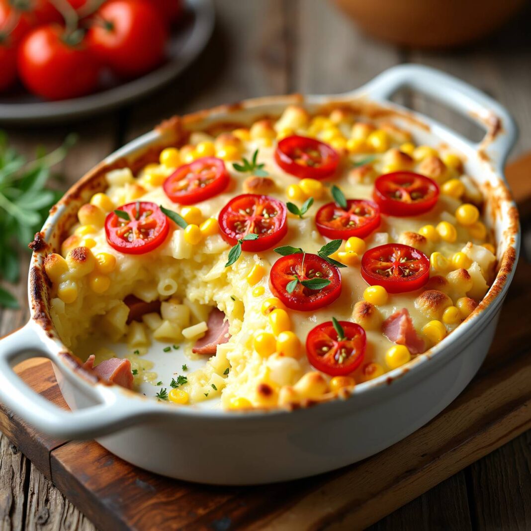 Krautauflauf mit Mais und Schinken Rezept Krautauflauf mit Mais und Schinken Rezept