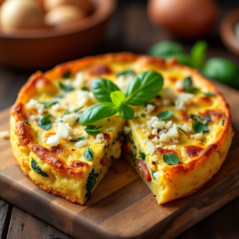 Krautstiel-Tortilla mit Wurst Rezept
