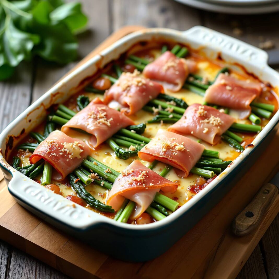 Krautstielgratin mit Schinken Rezept Krautstielgratin mit Schinken Rezept