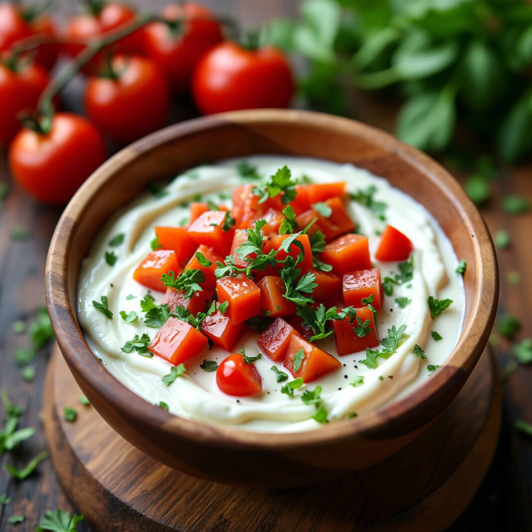 Kresse-Tomaten-Quark (Dip) Rezept Kresse-Tomaten-Quark (Dip) Rezept