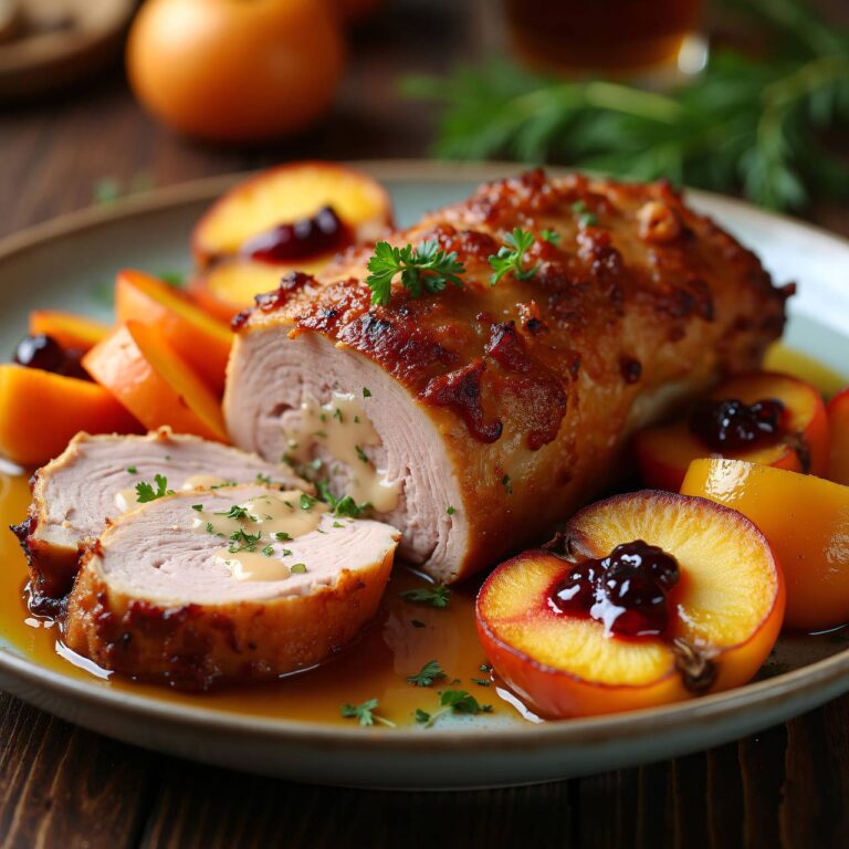 Krustenbraten und Halbäpfel Rezept