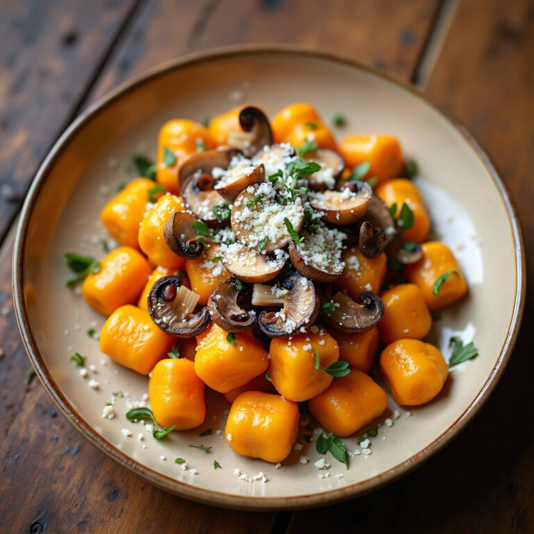 Kürbis-Gnocchi mit gebratenen Pfifferlingen Rezept