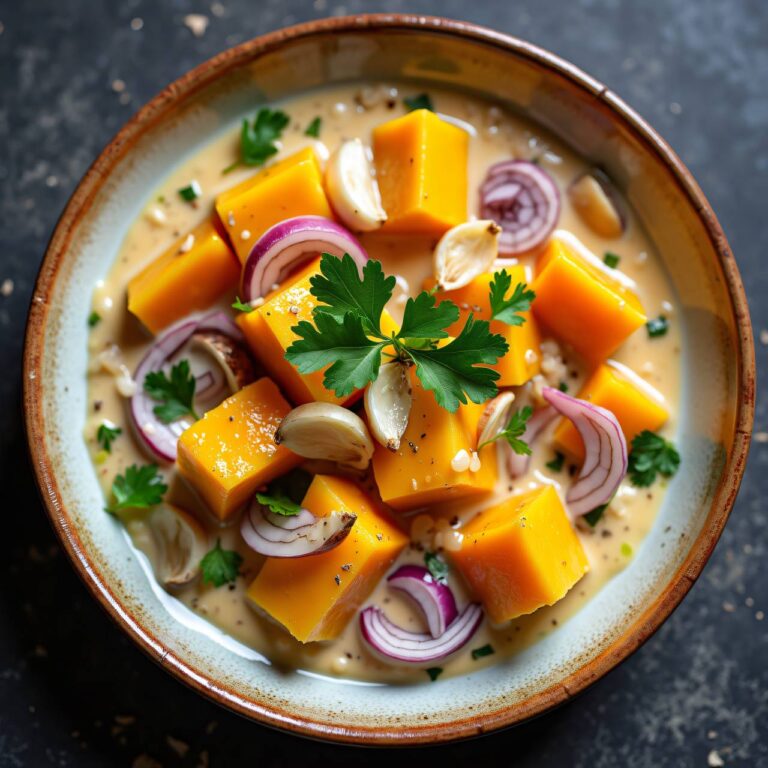 Kürbis im Sahne-Sauerkraut Rezept
