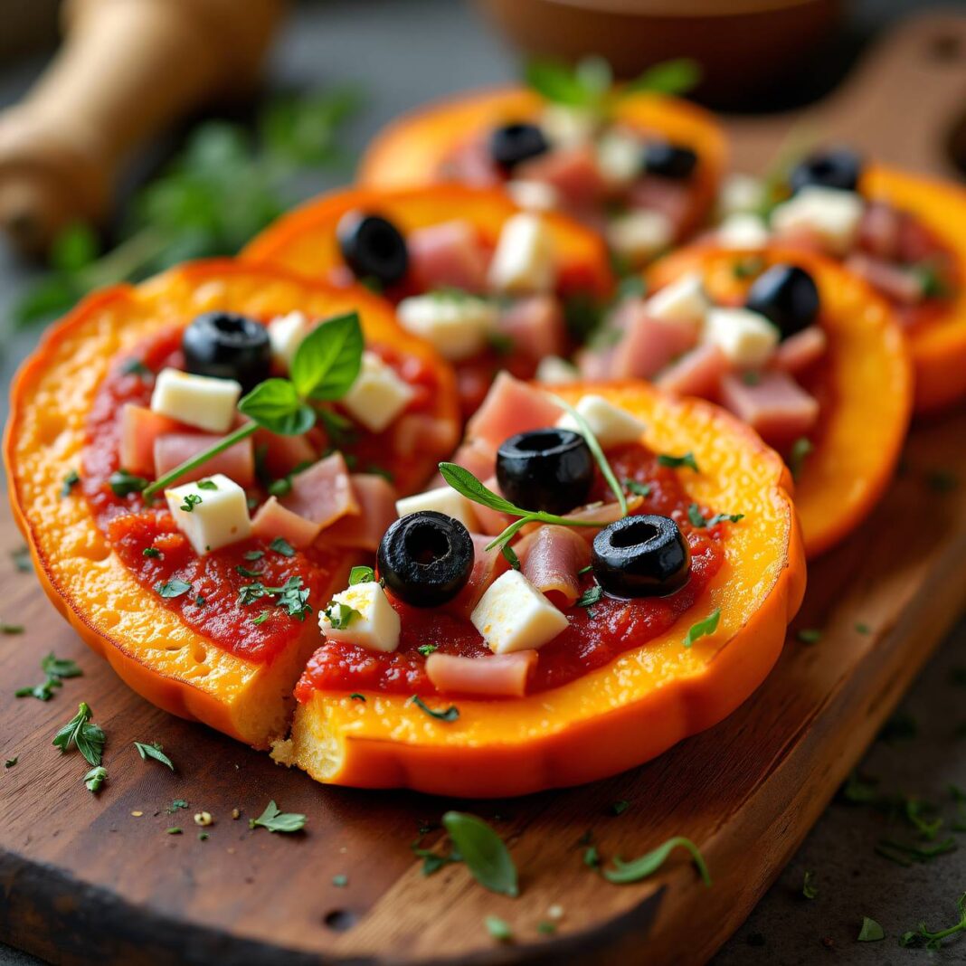 Kürbis mit Pizzabelag Rezept Kürbis mit Pizzabelag Rezept