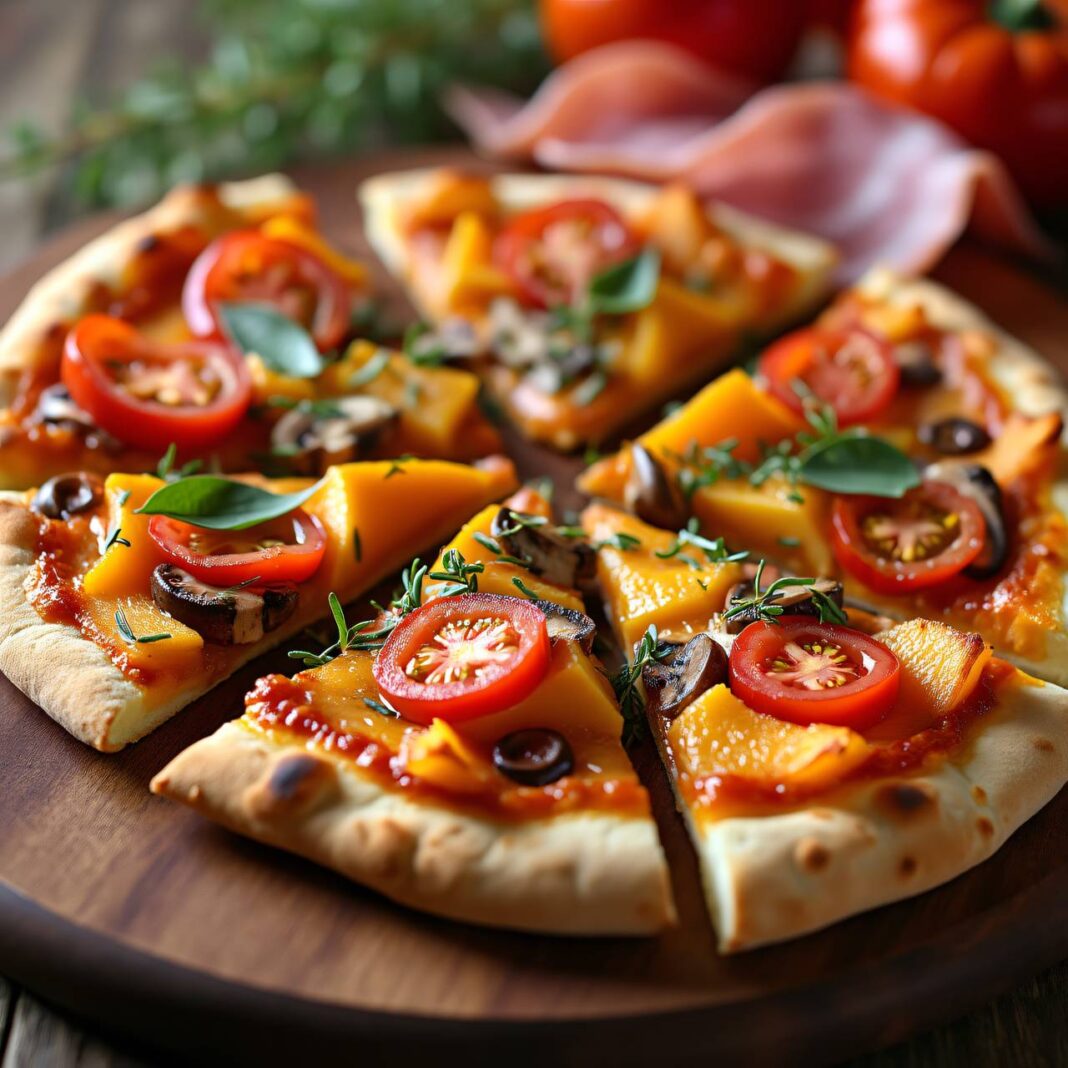 Kürbis-Pilz-Pizza Rezept Kürbis-Pilz-Pizza Rezept