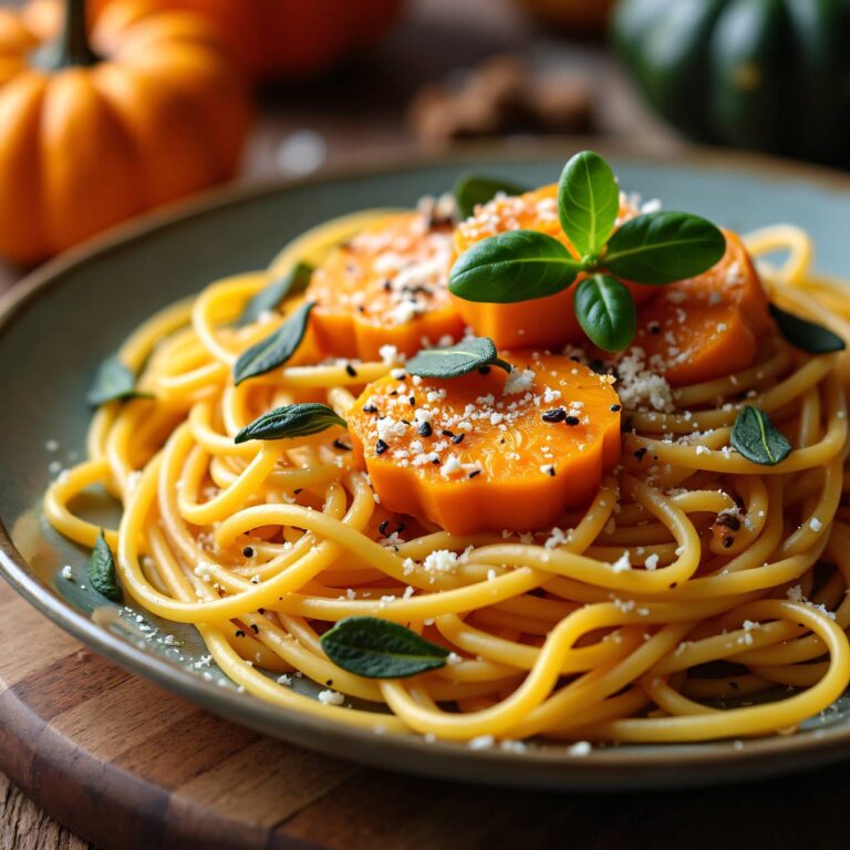 Kürbis-Spaghetti mit Salbei Rezept