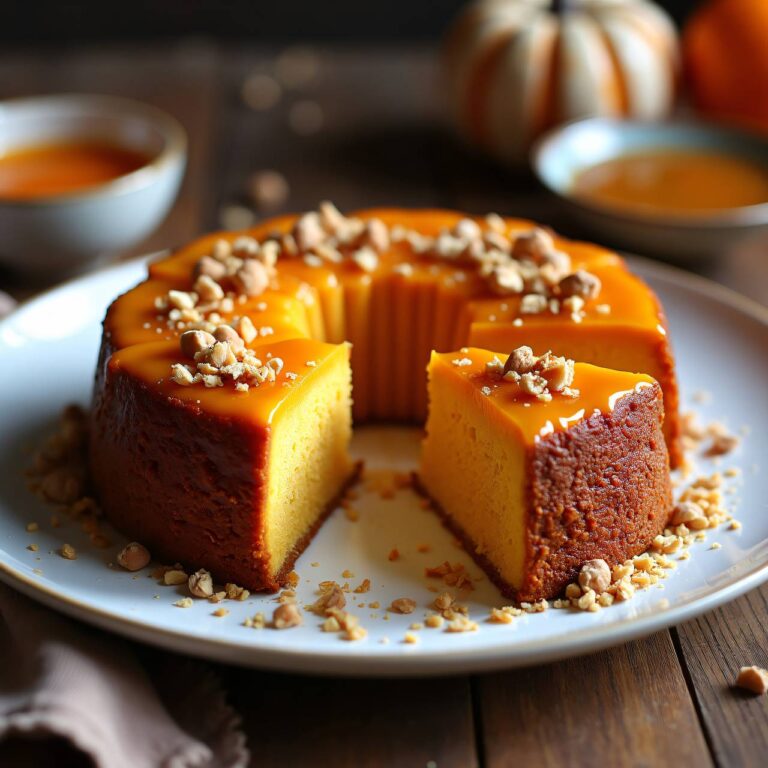 Kürbiskuchen mit Nougat Rezept