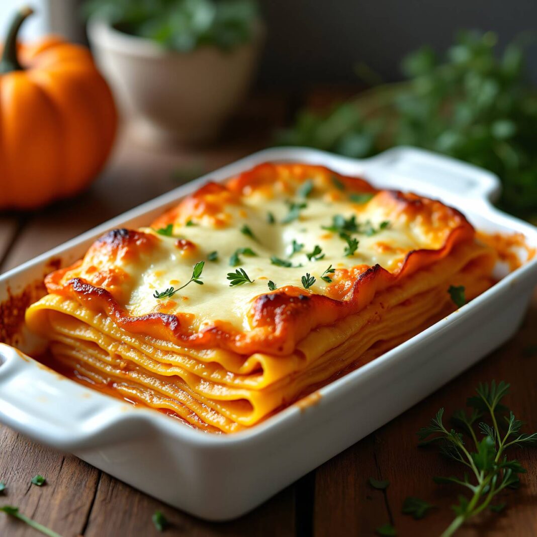Kürbislasagne mit Blumenkohl (Vegetarische Lasagne) Rezept Kürbislasagne mit Blumenkohl (Vegetarische Lasagne) Rezept