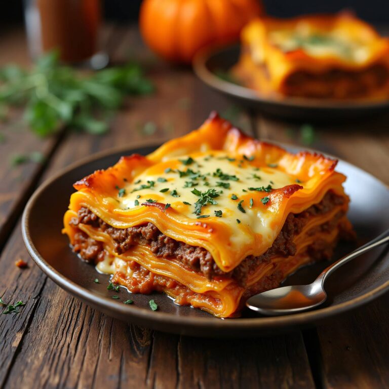 Kürbislasagne mit Rindfleisch Rezept