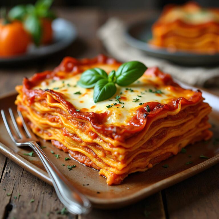 Kürbislasagne (vegetarische Lasagne) Rezept