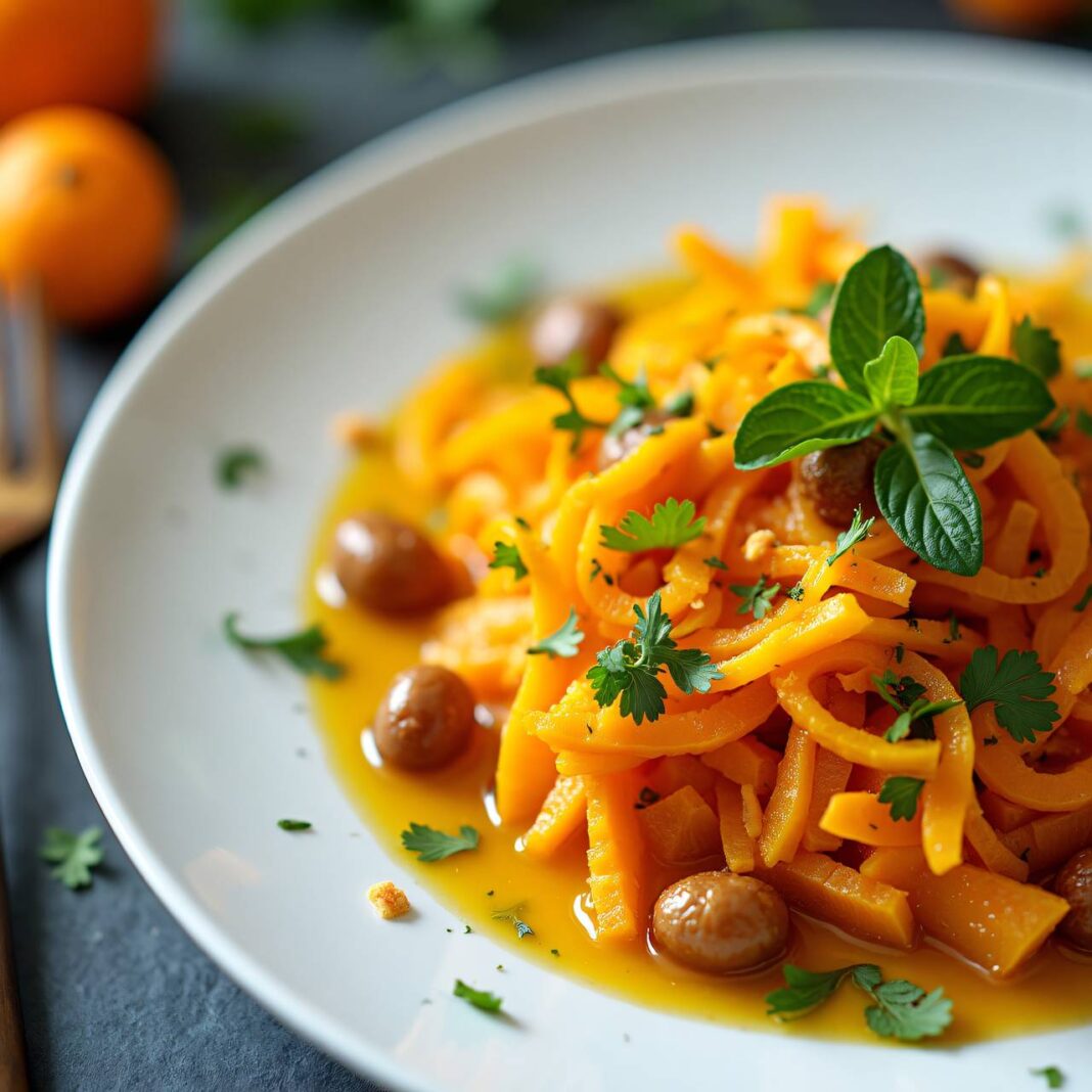 Kürbissalat an Orangensauce Rezept Kürbissalat an Orangensauce Rezept