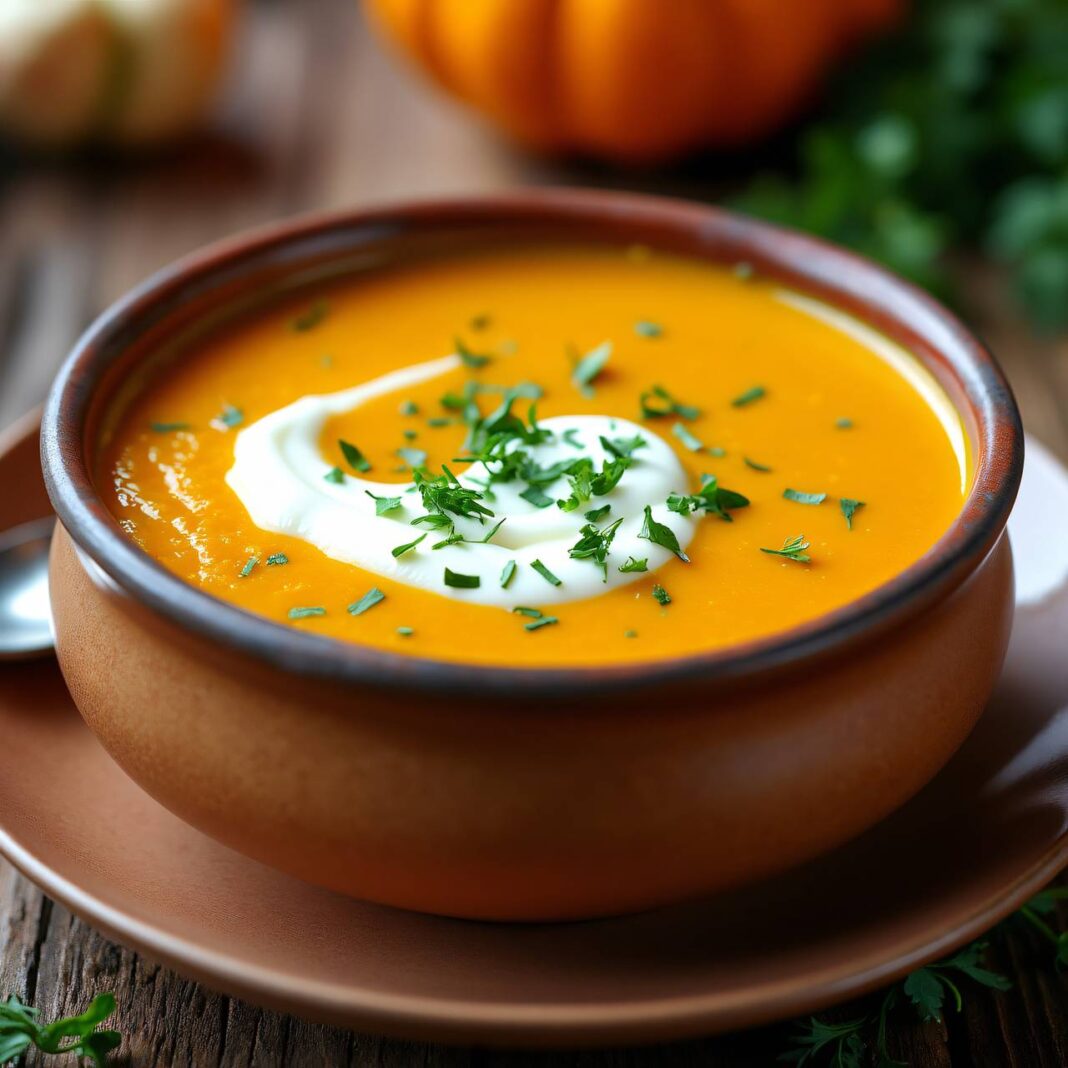 Kürbissuppe mit Weißwein Rezept Kürbissuppe mit Weißwein Rezept