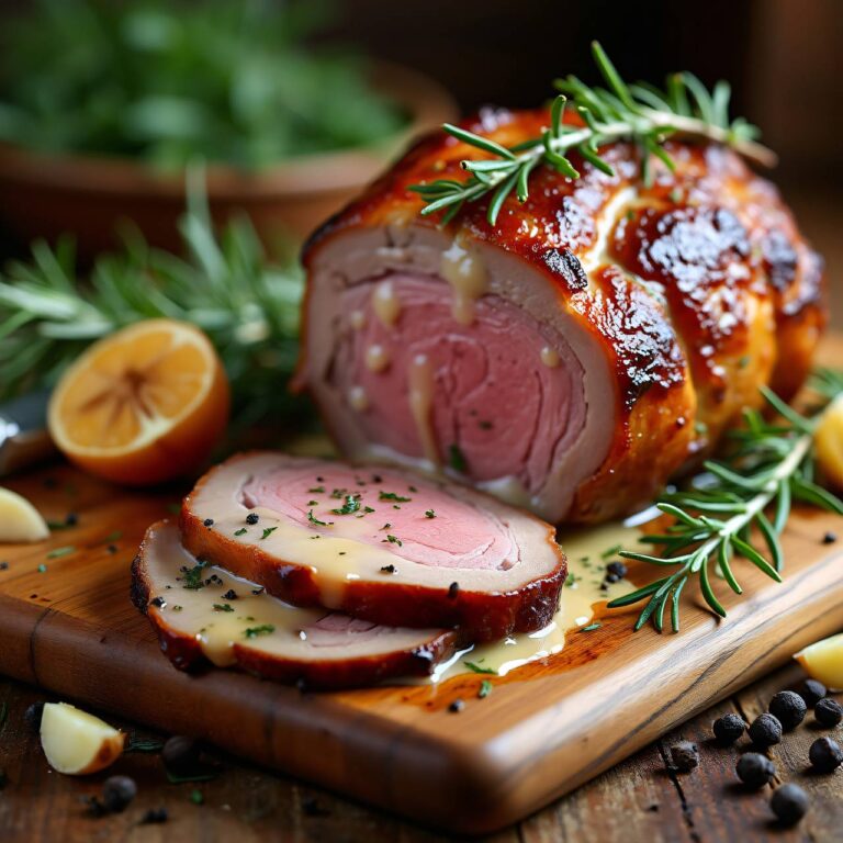 Lammgigot mit Rosmarin-Sahnesauce Rezept