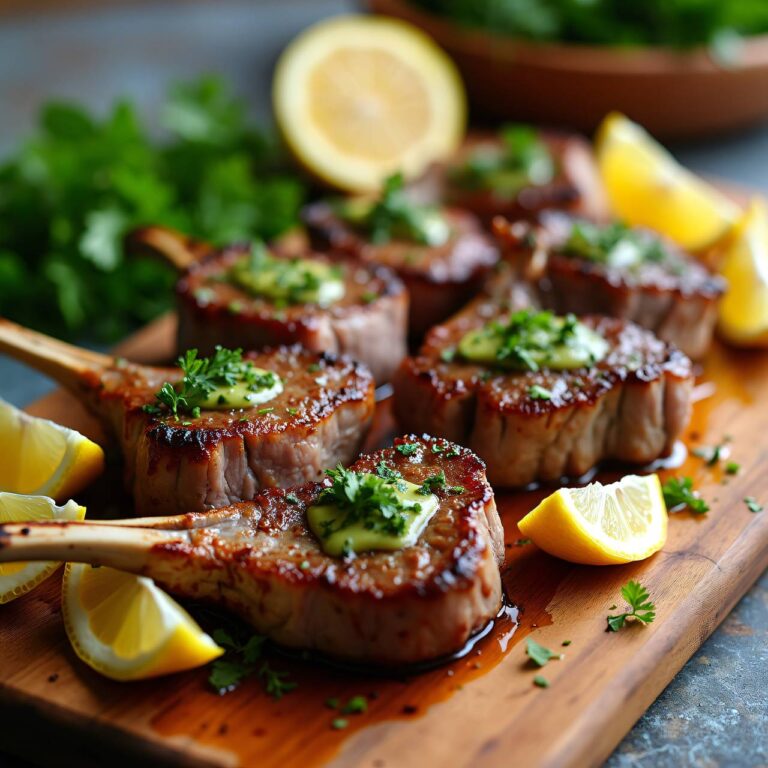 Lammkoteletts mit Petersilien-Zitronen-Butter Rezept