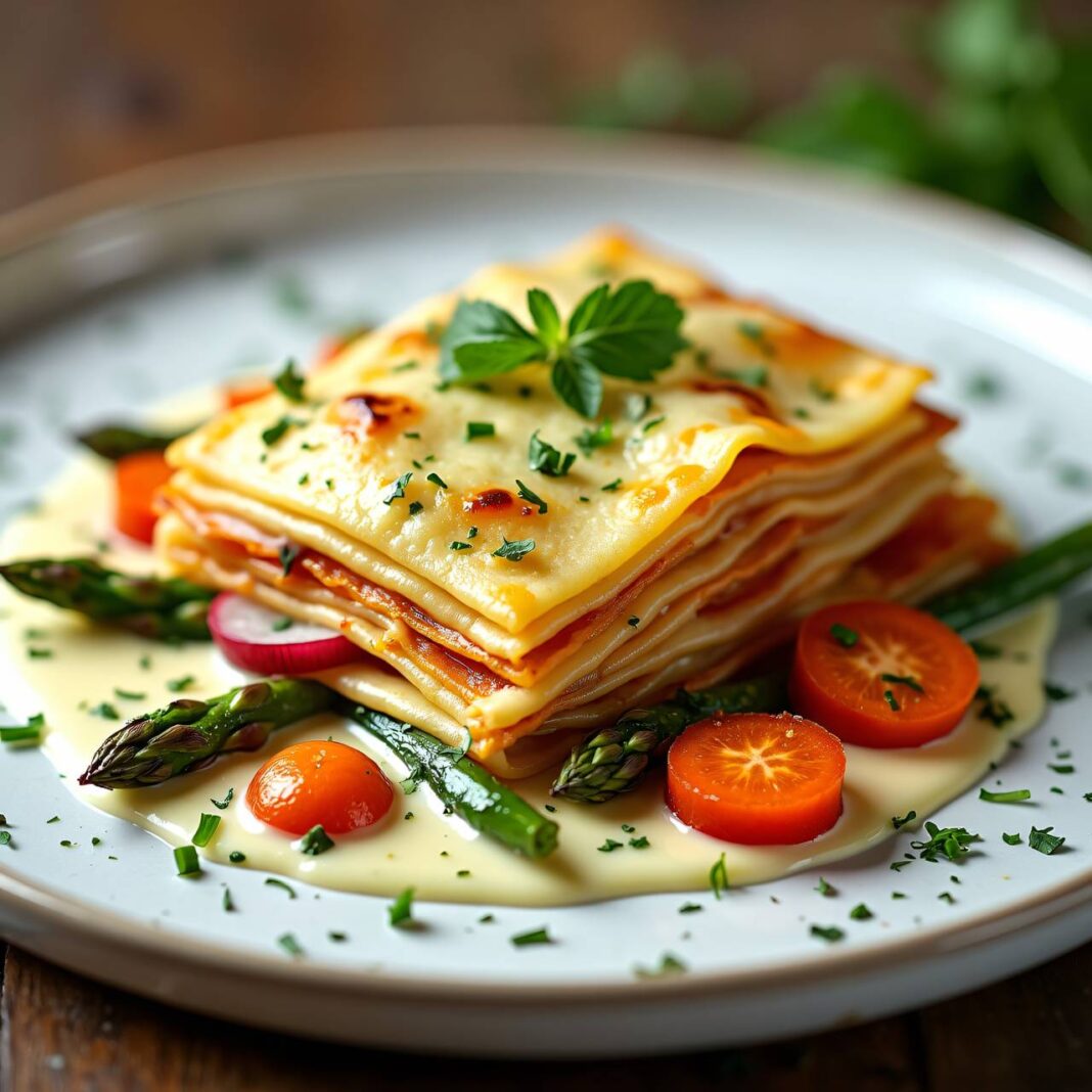 Lasagneblätter mit Gemüse und Kräutersauce Rezept Lasagneblätter mit Gemüse und Kräutersauce Rezept