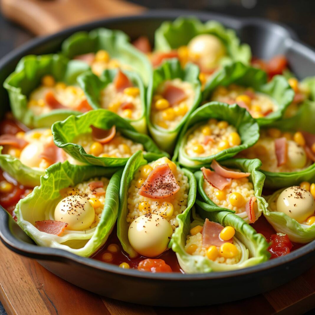 Lattich-Mais-Wickel Rezept Lattich-Mais-Wickel Rezept