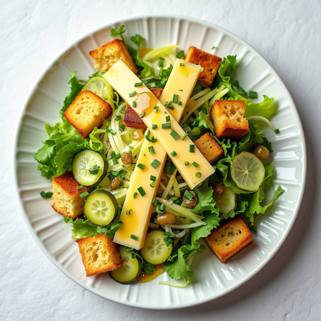 Lattichsalat mit Käse Rezept Lattichsalat mit Käse Rezept