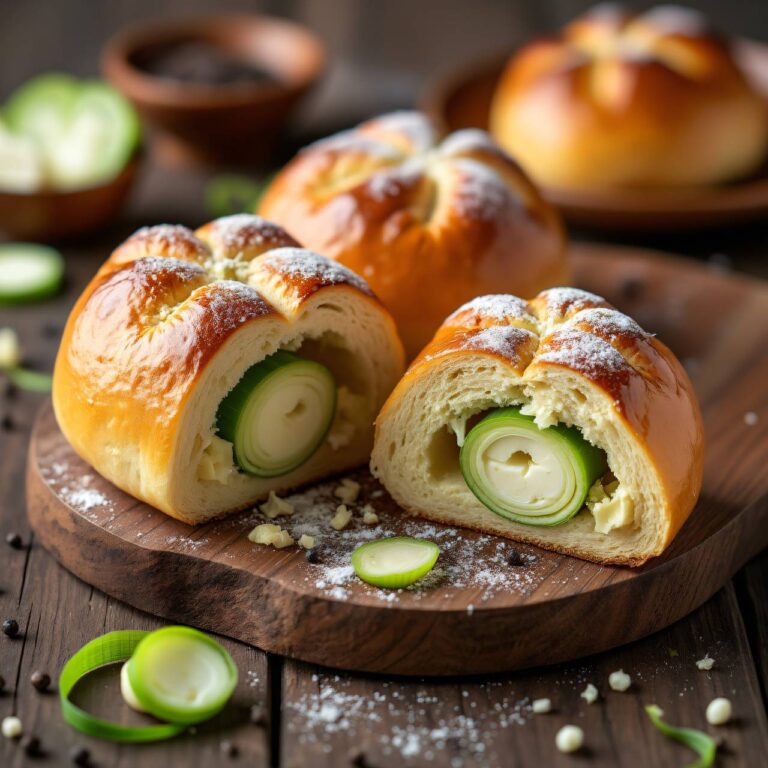 Lauch-Blumen-Brötchen Rezept