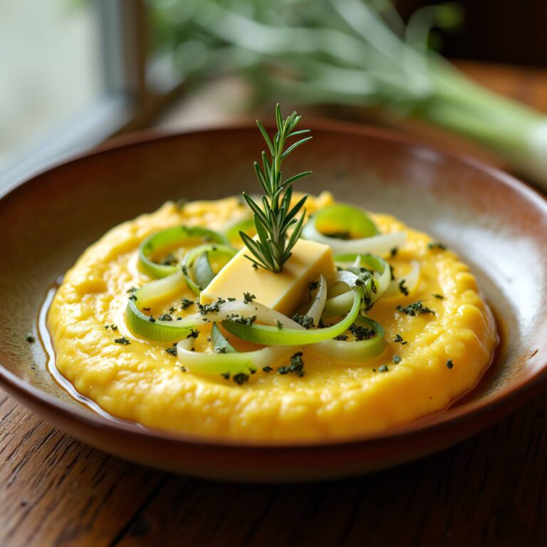 Lauch-Polenta mit Käsemischung Rezept