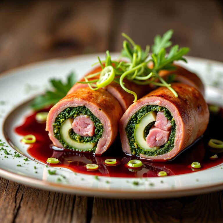 Lauch-Rindfleischrollen Rezept