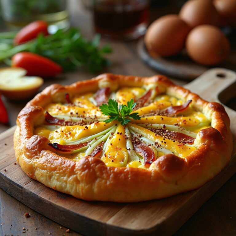 Lauch-Speck-Blechkuchen Rezept
