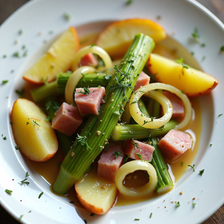 Lauchgemüse mit Schinken und Kartoffeln Rezept