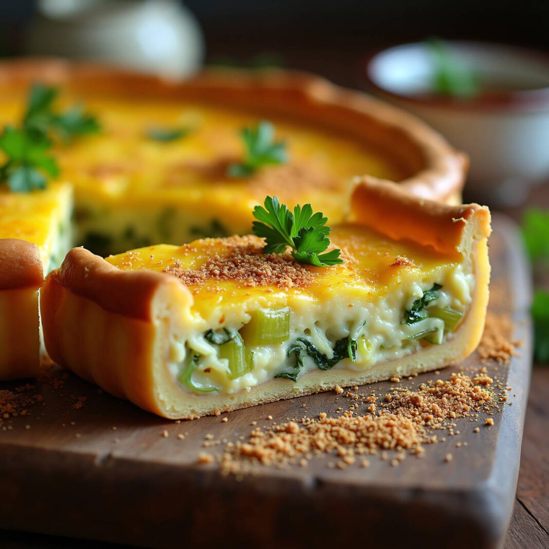 Lauchkuchen mit Käse Rezept Lauchkuchen mit Käse Rezept