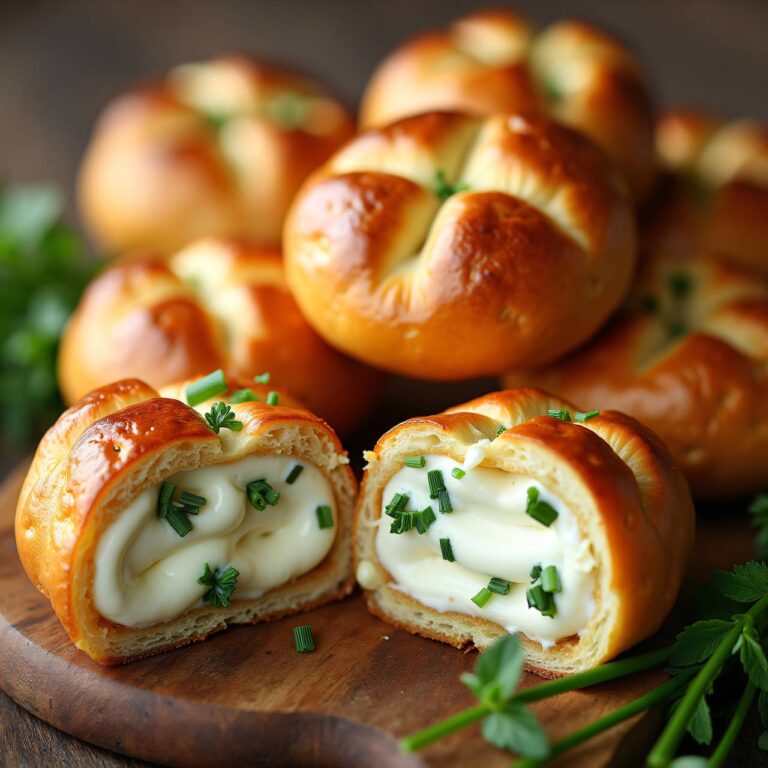 Laugengebäck mit Frischkäse-Füllung Rezept