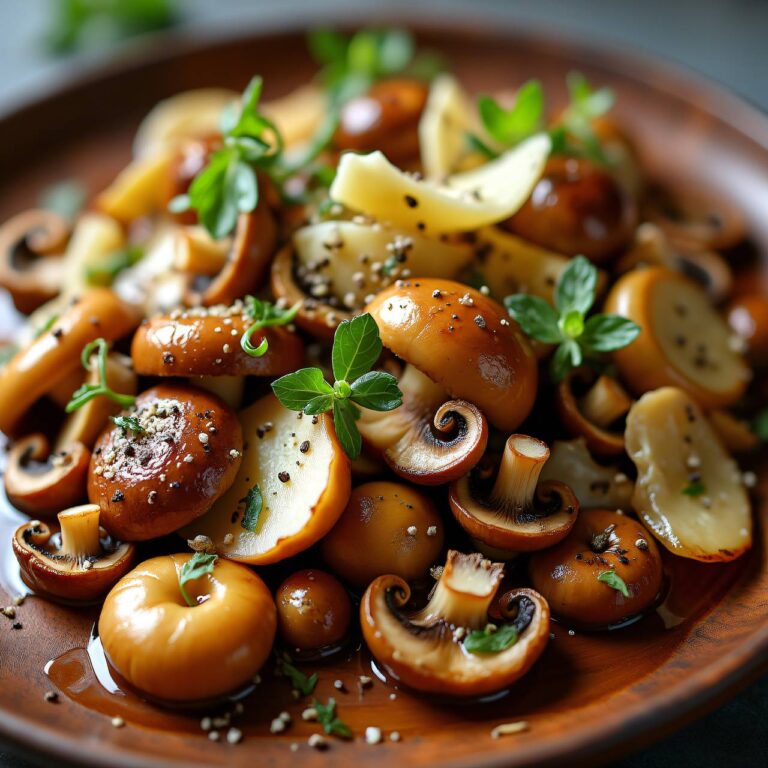Lauwarme Pilze mit Käse Rezept