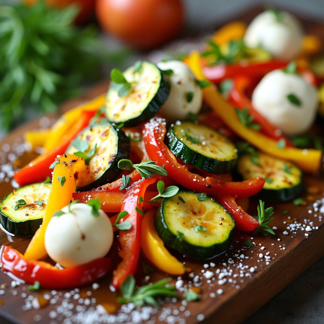 Lauwarmes Sommergemüse mit Mozzarella Rezept Lauwarmes Sommergemüse mit Mozzarella Rezept