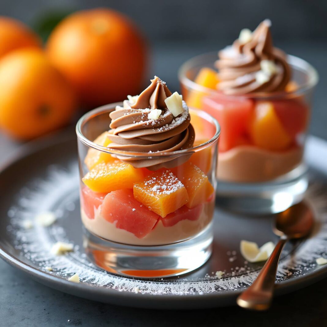 Lebkuchenmousse mit Zitrusfrüchtesalat Rezept Lebkuchenmousse mit Zitrusfrüchtesalat Rezept