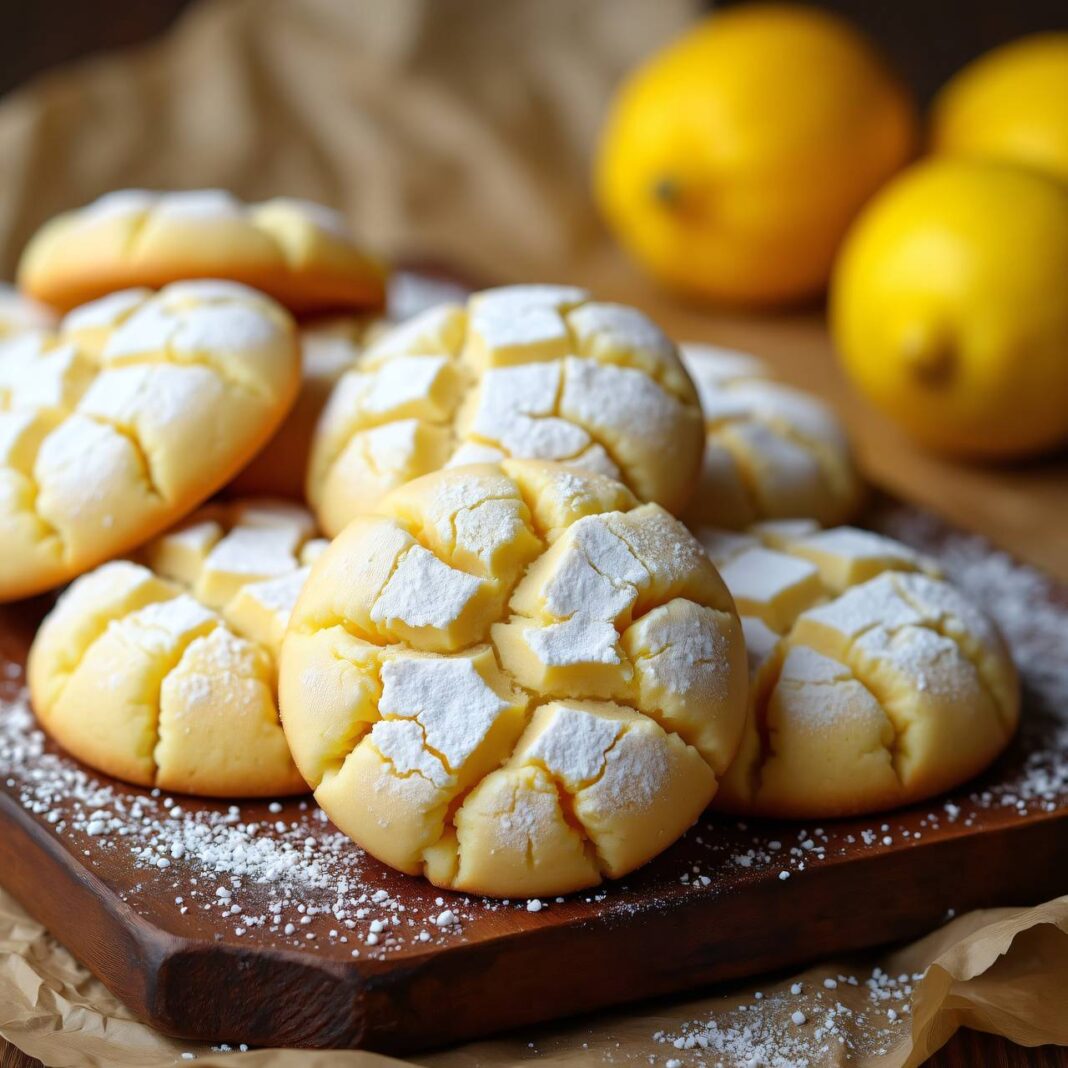 Lemon Crinkle Cookies Rezept Lemon Crinkle Cookies Rezept